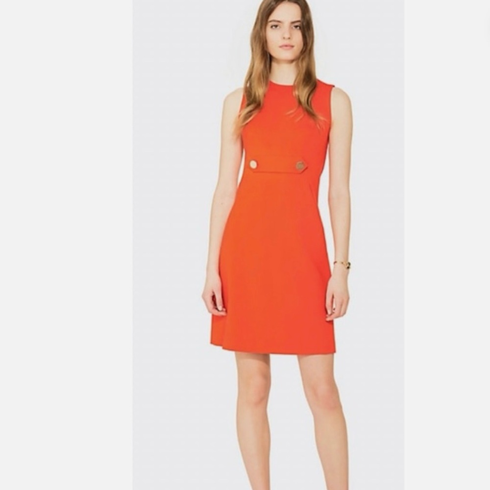 Tory Burch Vibrant Blood Orange Jersey Knit Dress